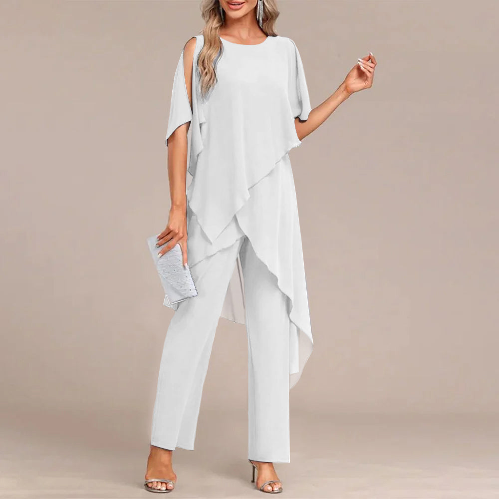 CHLOÉ | Conjunto de Dos Piezas con Cuello Redondo