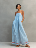AZZURRA | Vestido Largo de Tirantes con Bolsillos