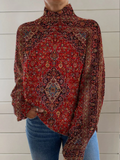SCINTILLA | Jersey Vintage Estampado de Cuello Alto