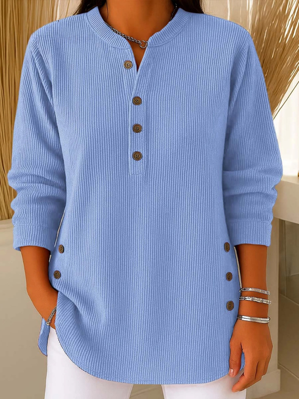 SIBILLA | Túnica Henley de Punto con Botones