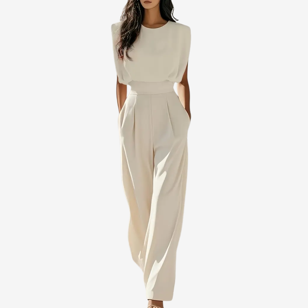BRIGITTE | Mono Minimalista con Cintura Marcada