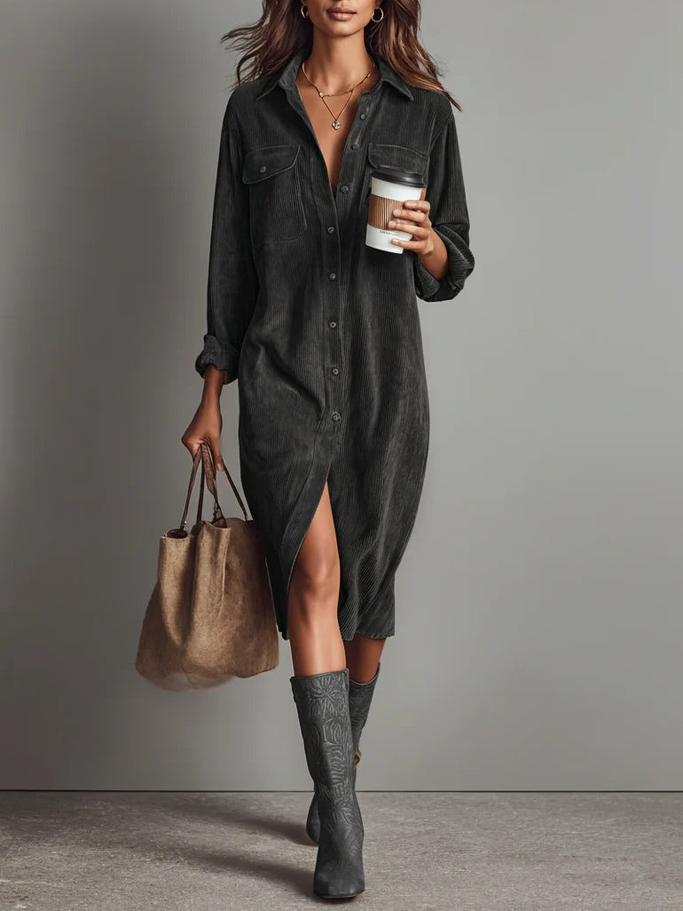 ZULE | Vestido Midi con Doble Bolsillo