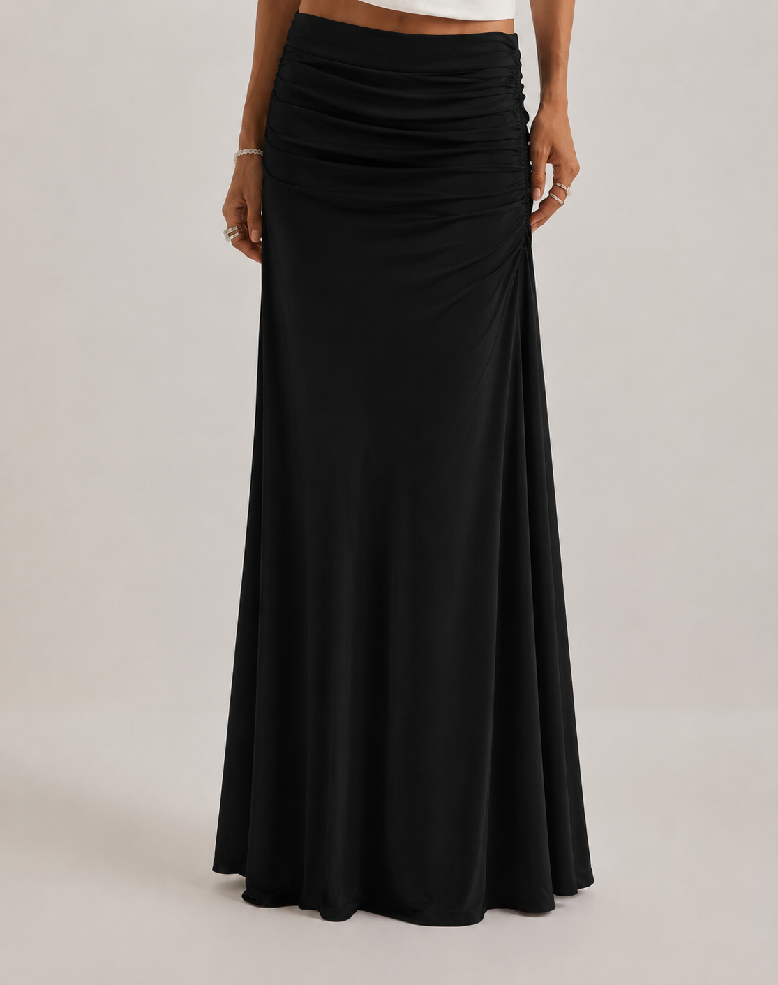 IRIS | Falda Maxi Elegante Fruncida