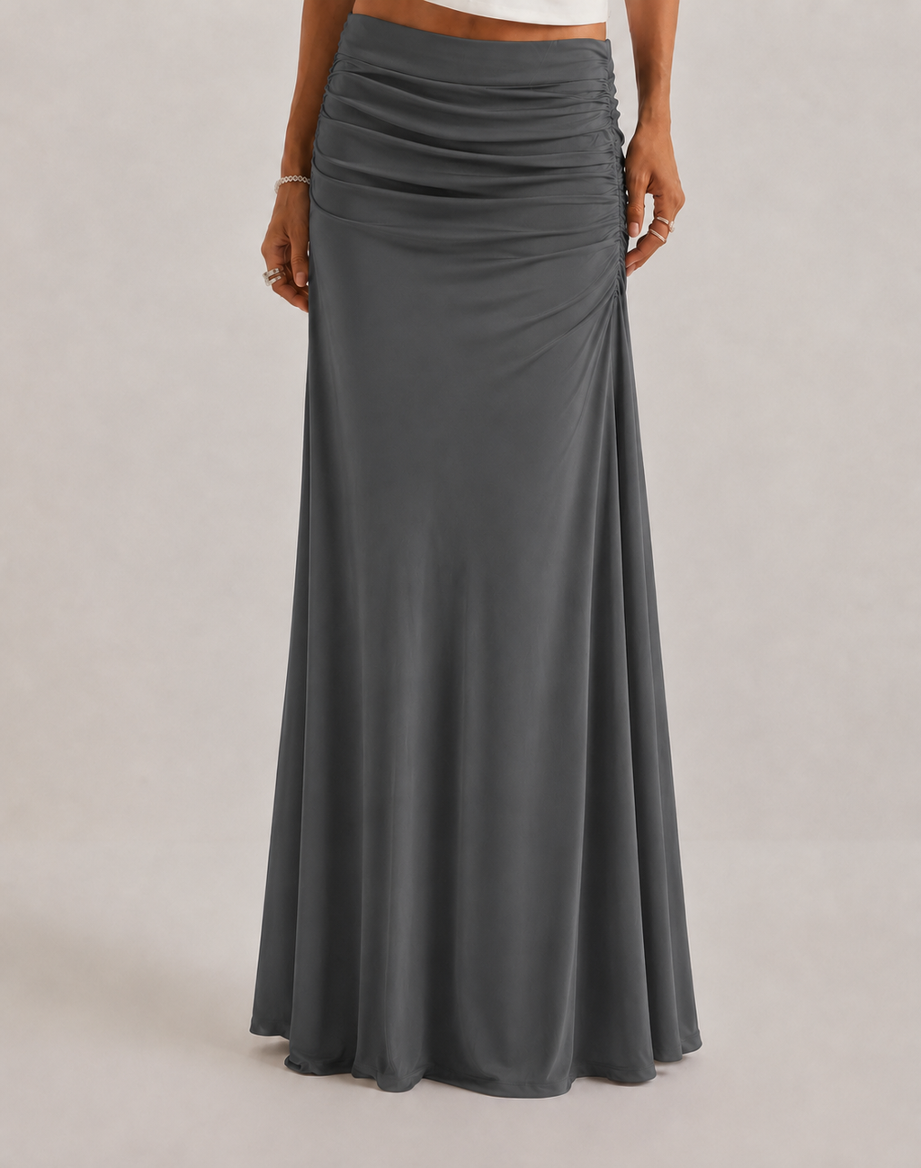 IRIS | Falda Maxi Elegante Fruncida