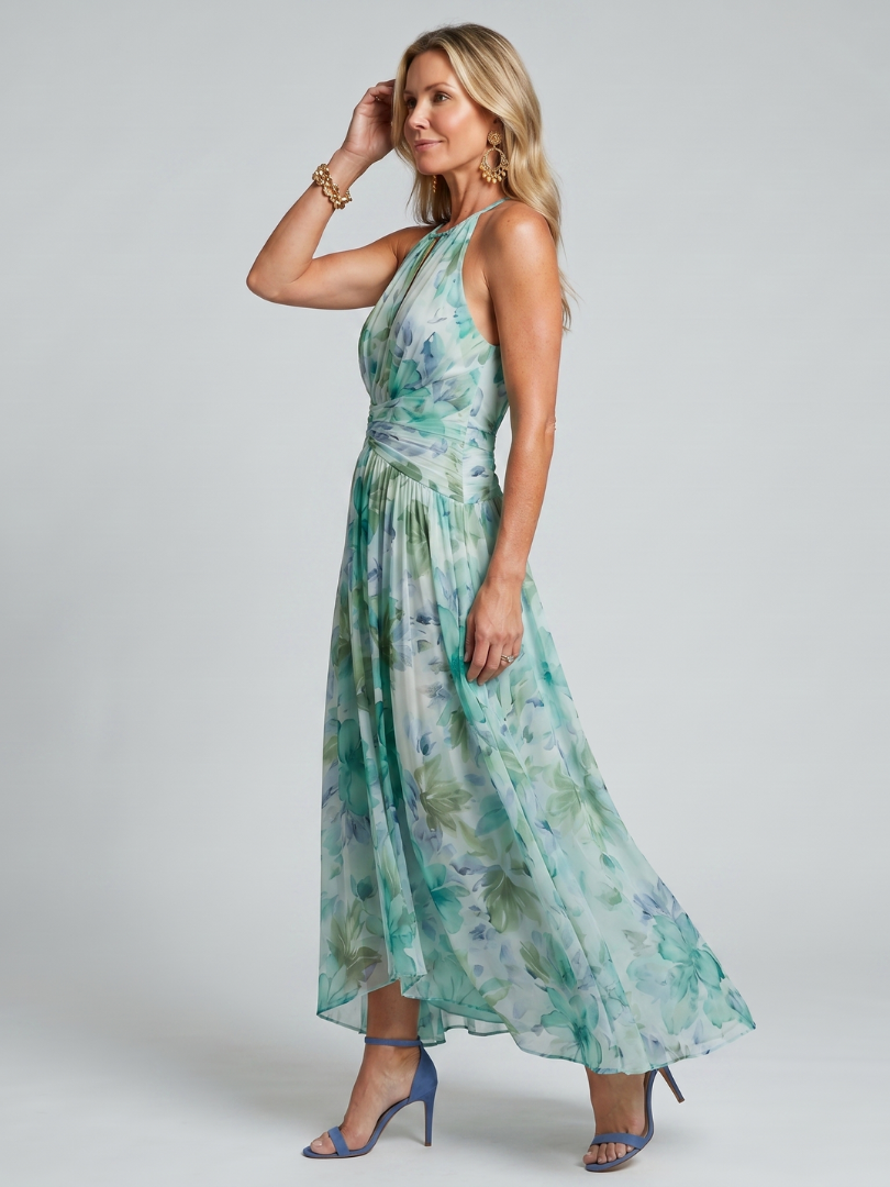 VALEN | Vestido Floral Aqua
