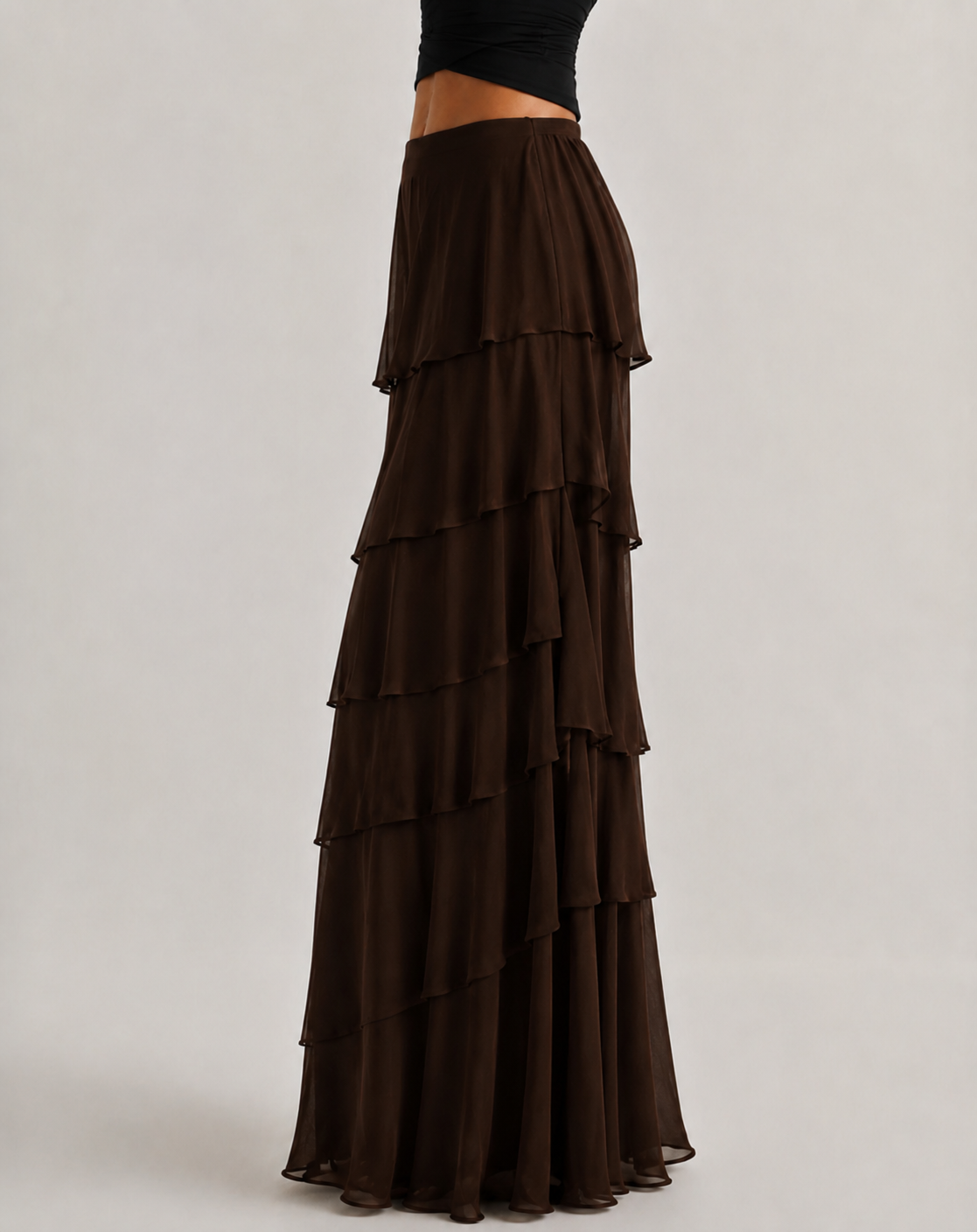 JADE | Falda Maxi de Volantes a Capas