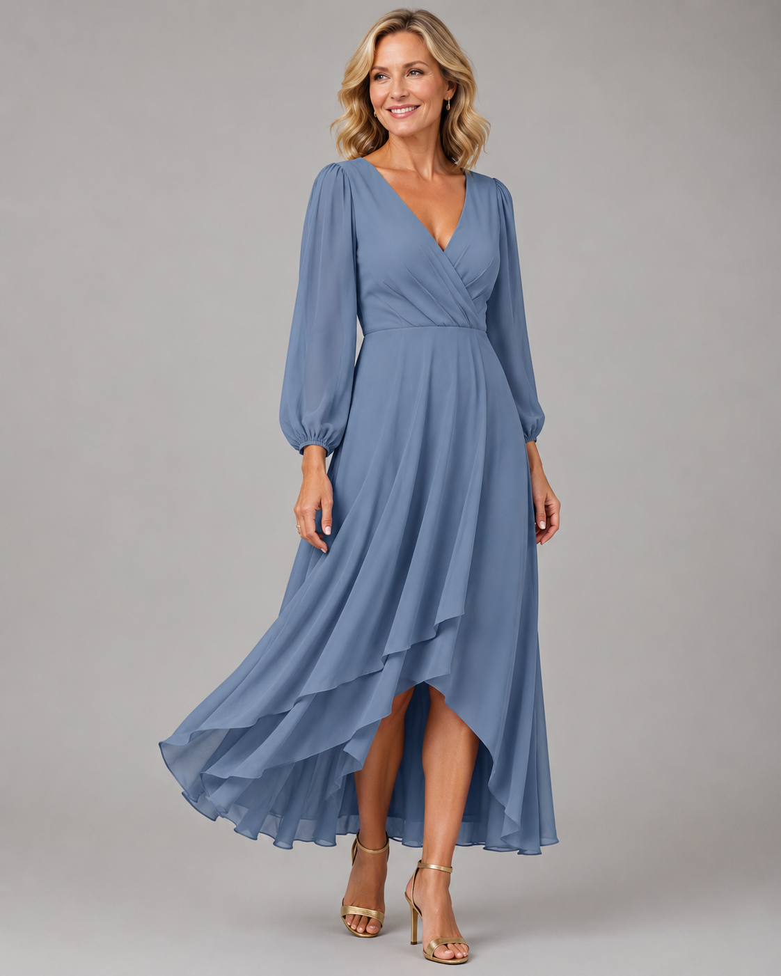 REGINA | Vestido Largo Elegante con Escote en V