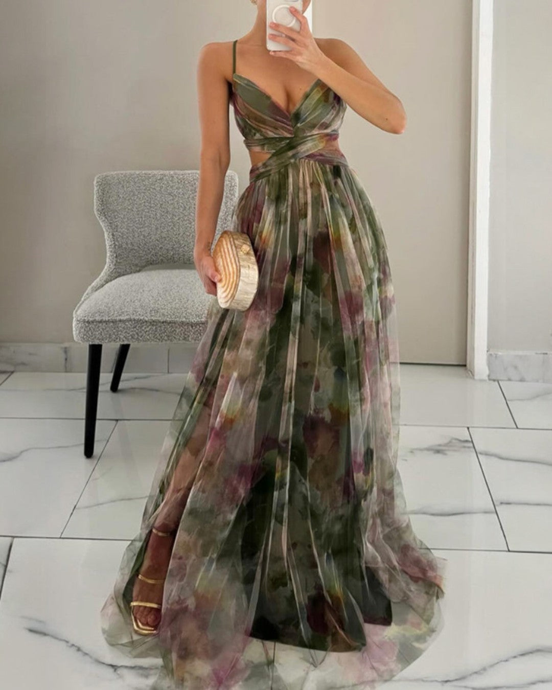 CRISTINA | Vestido Maxi Elegancia Floral