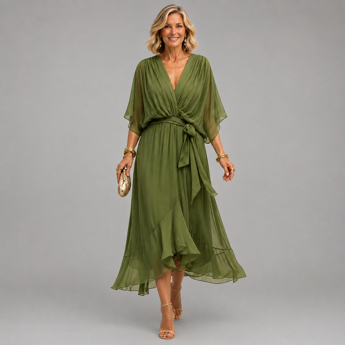 MÓNICA | Vestido Cruzado con Escote en V
