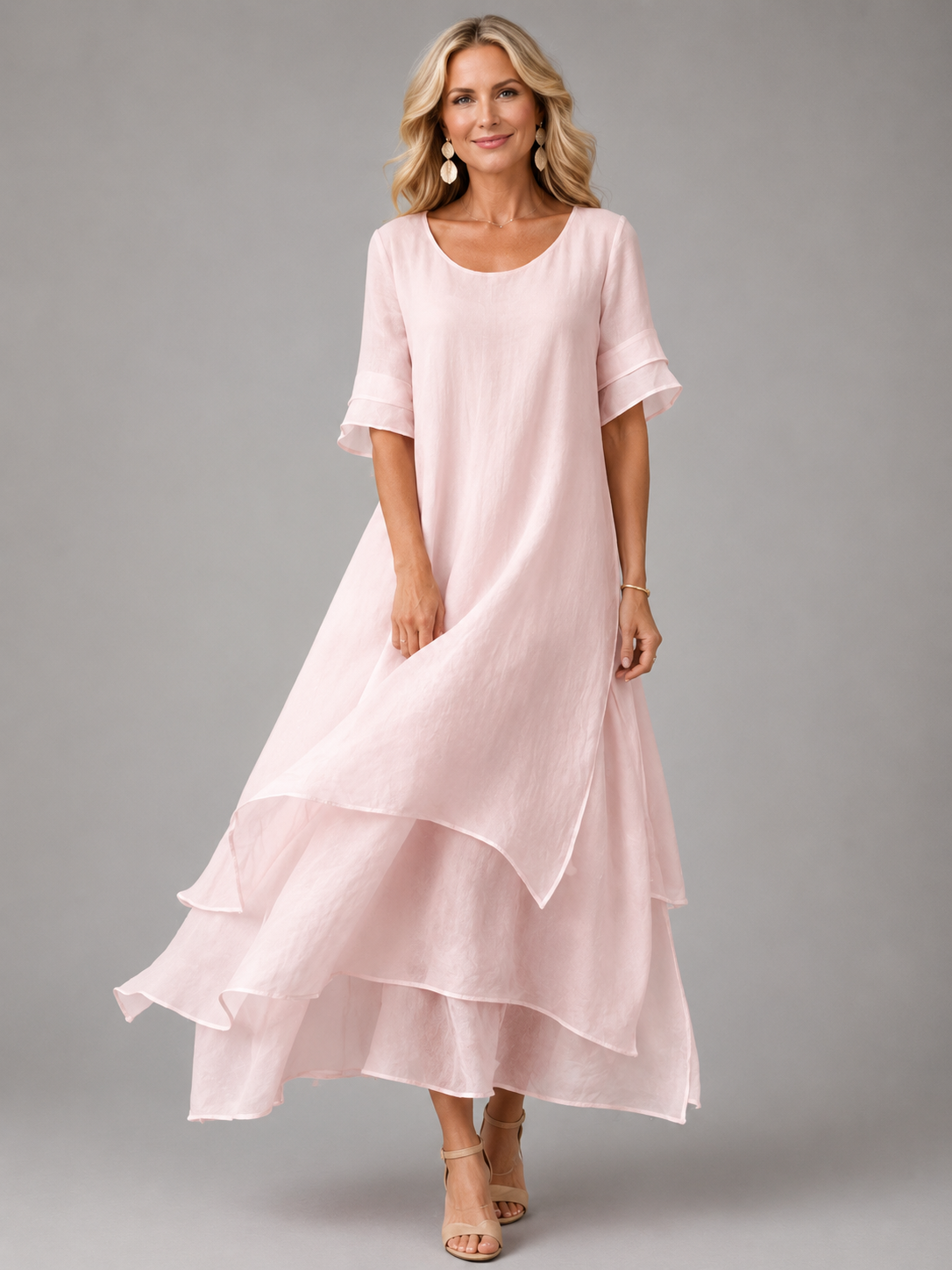 LUNA | Vestido Maxi Fluido de Volantes