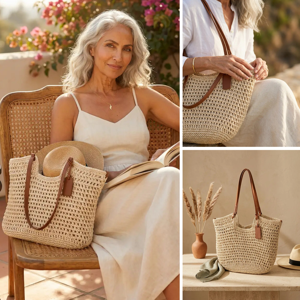 ALINA | Bolso Shopper Tejido a Mano en Crochet