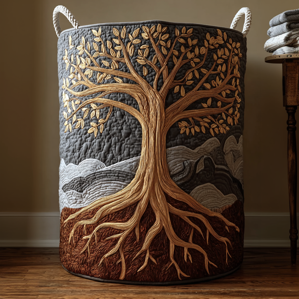 Árbol Eterno | Cesto de Almacenaje Acolchado
