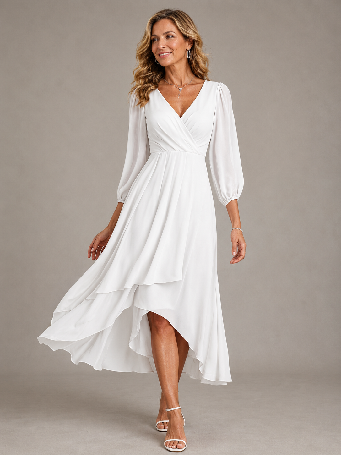 REGINA | Vestido Largo Elegante con Escote en V