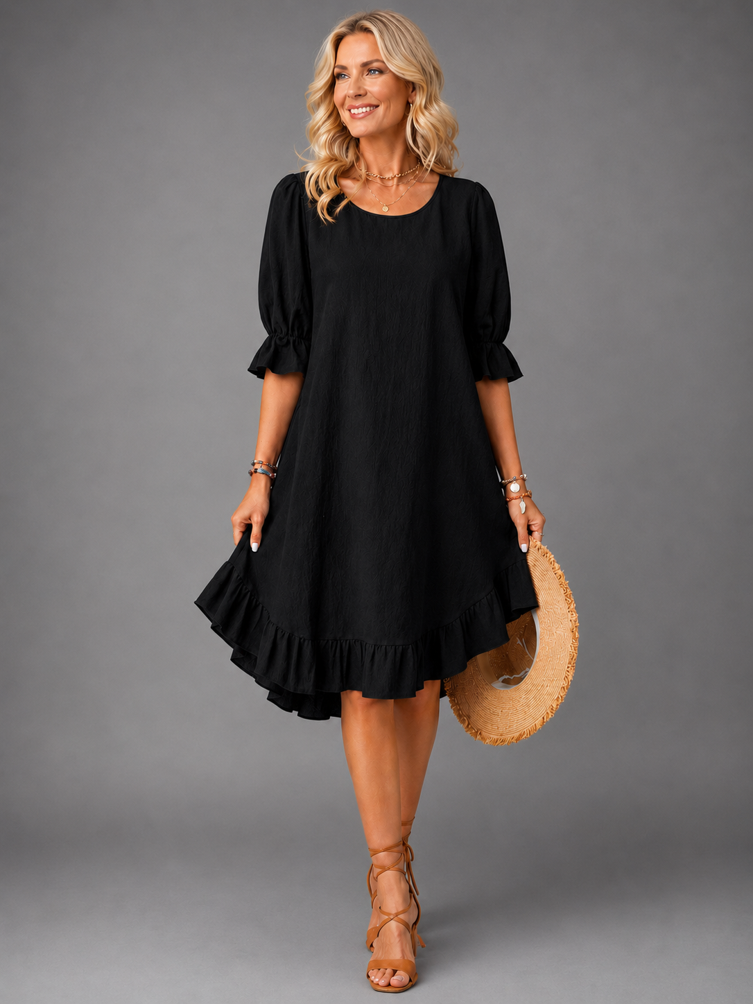 ELIANA | Vestido Cómodo con Bajo de Volante