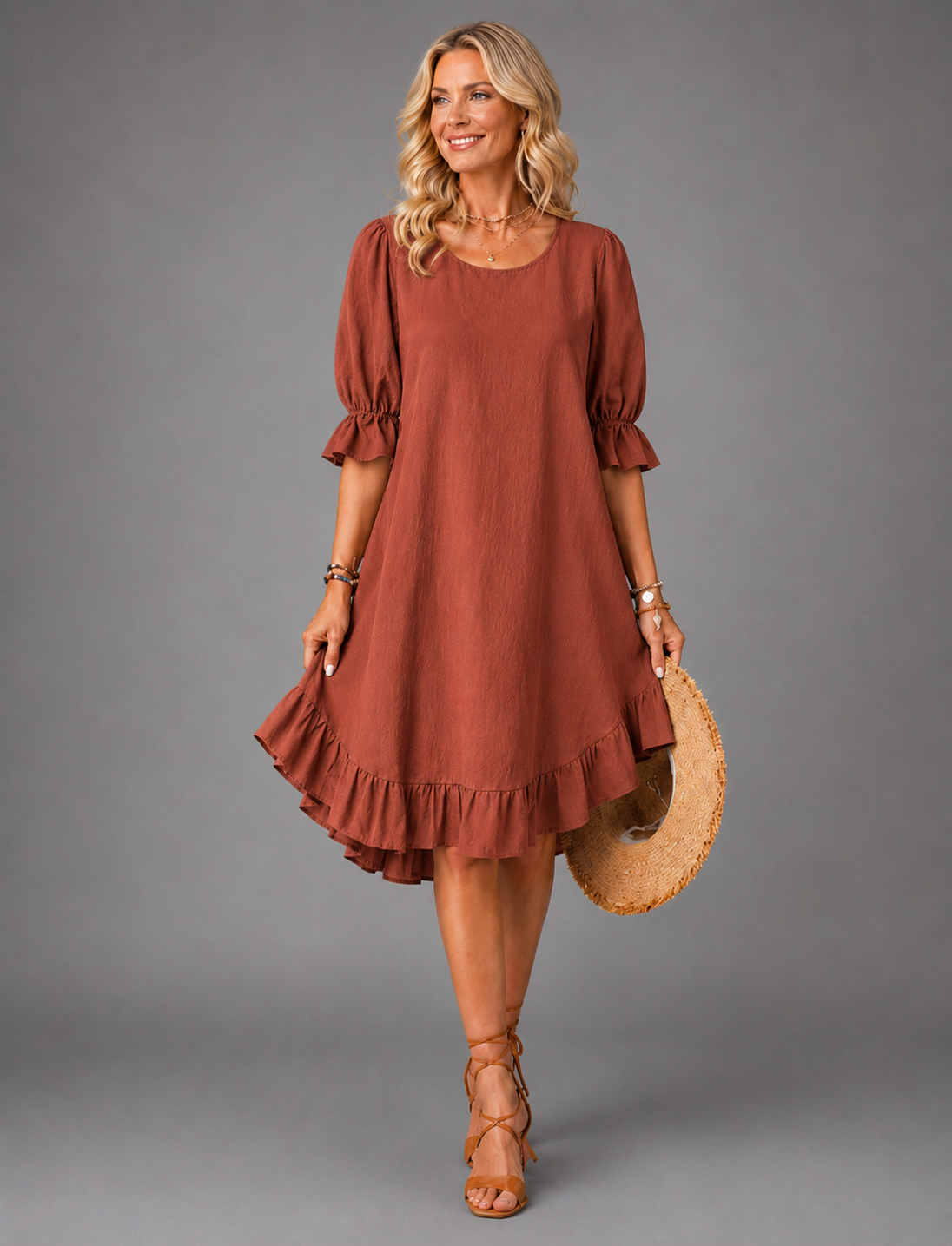 ELIANA | Vestido Cómodo con Bajo de Volante