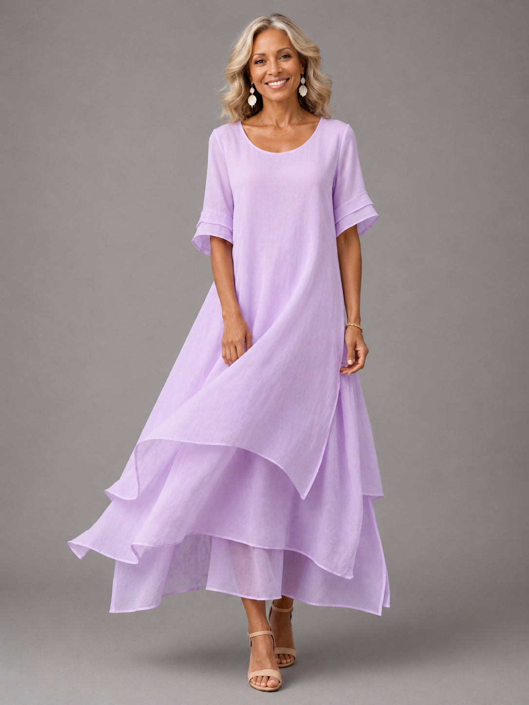 LUNA | Vestido Maxi Fluido de Volantes