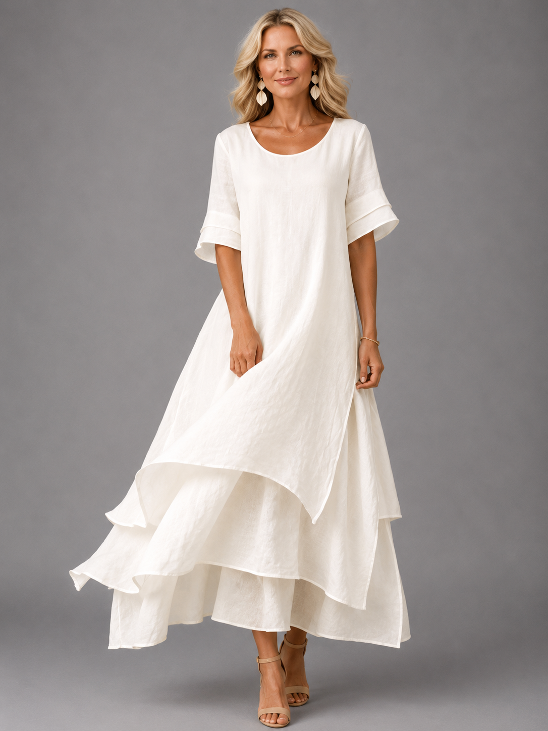 LUNA | Vestido Maxi Fluido de Volantes