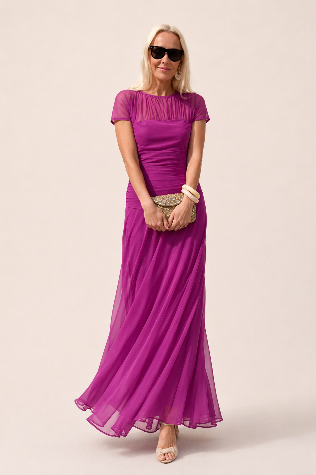 LAURA | Vestido de Gasa Fluido