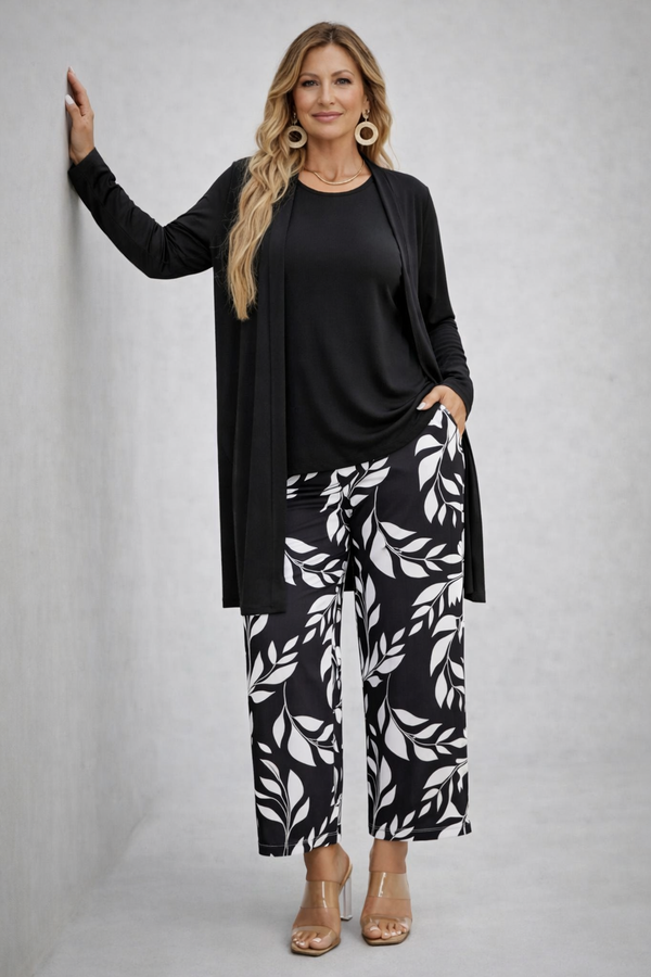 MÁXIMA | Conjunto de Tres Piezas Blanco y Negro