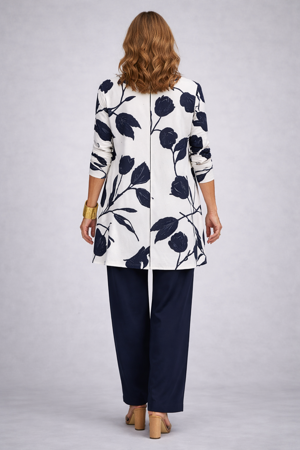 SAMANTHA | Conjunto de Tres Piezas Azul y Blanco
