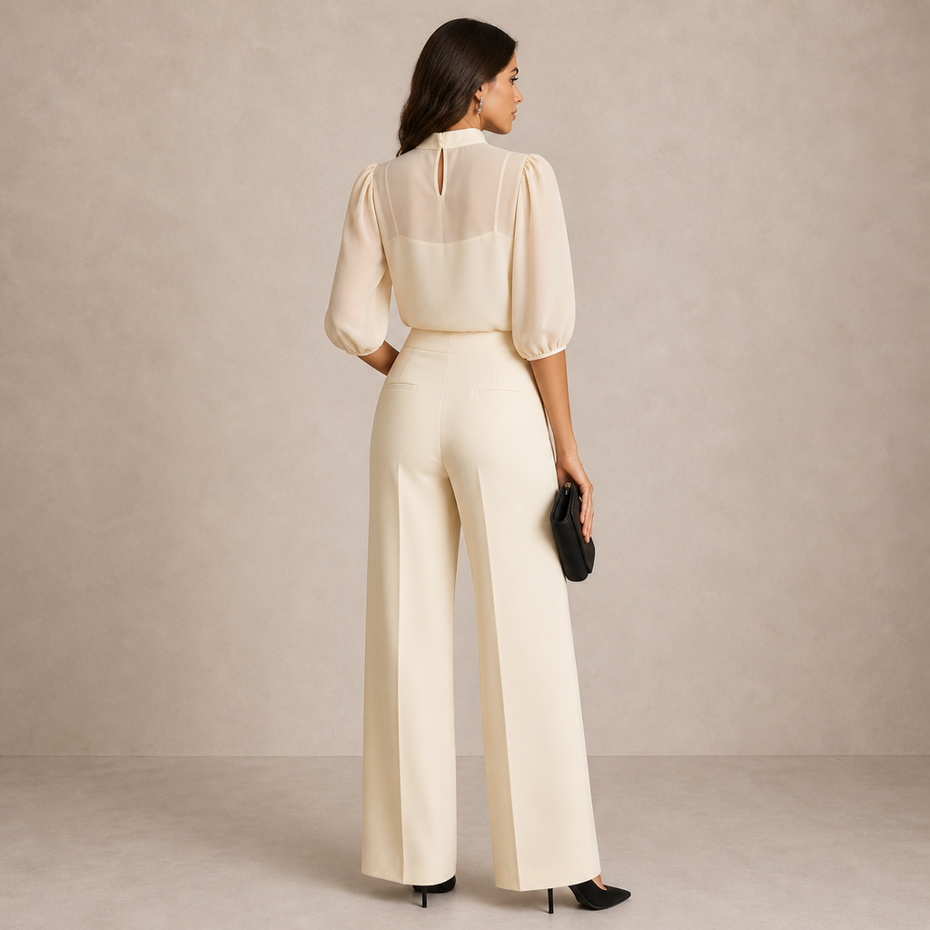 LORELEI | Conjunto de Tres Piezas con Pantalón Ancho