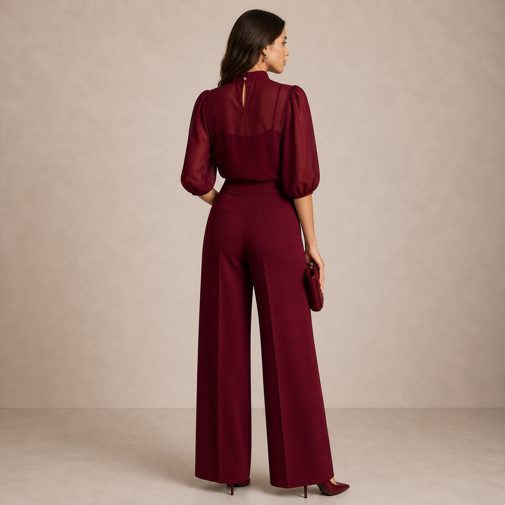 LORELEI | Conjunto de Tres Piezas con Pantalón Ancho