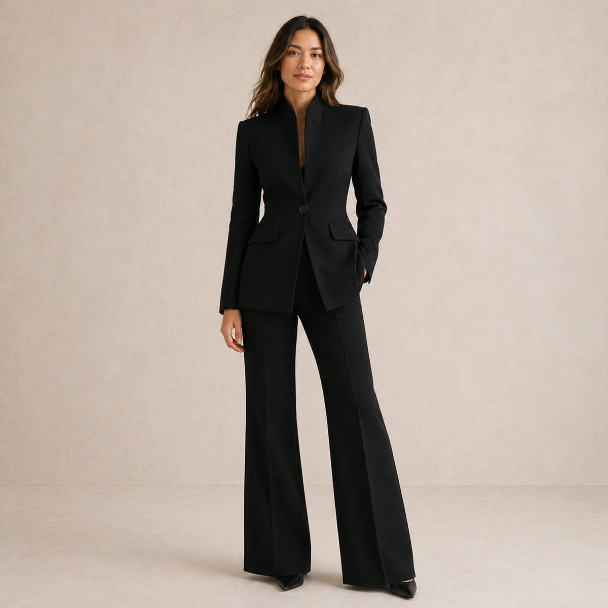 VESNA | Traje de Blazer y Pantalón Ancho