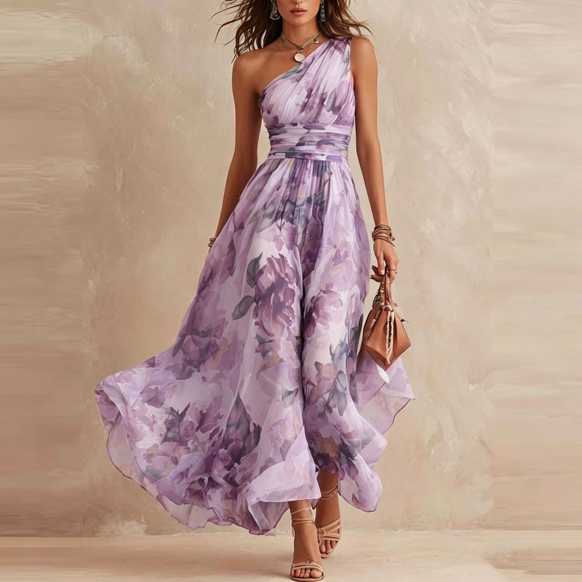 FLORENCIA | Vestido de Un Solo Hombro con Cintura Cruzada