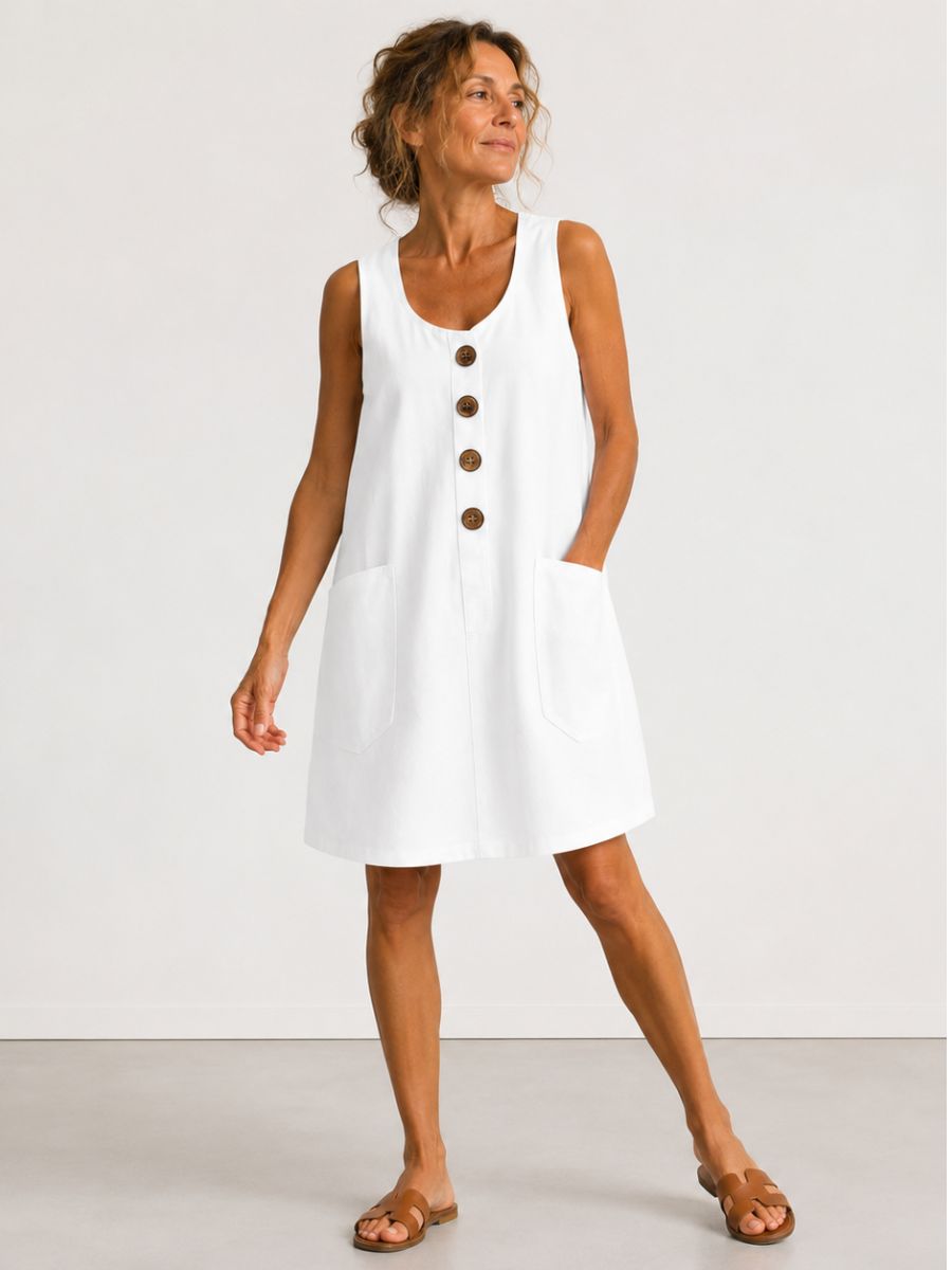 ELISA | Vestido Casual con Botones