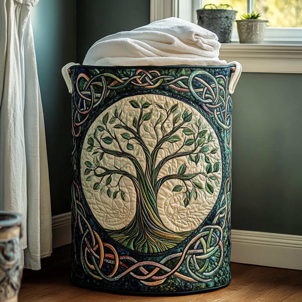 Árbol Verde | Cesto de Almacenaje Acolchado