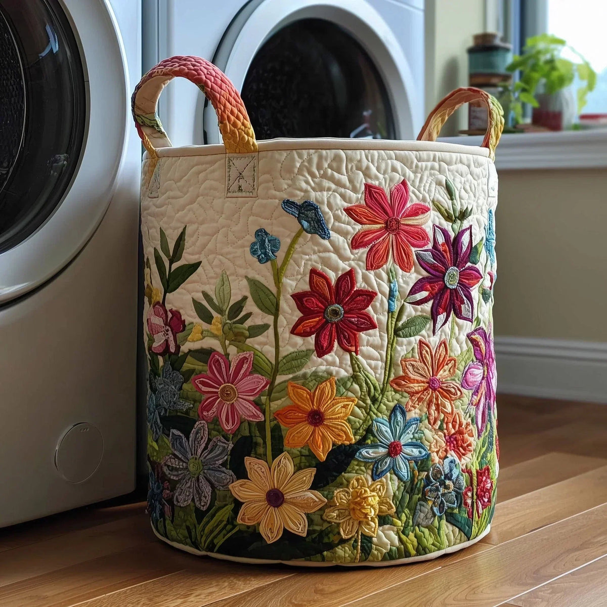 Flores del Campo | Cesto de Almacenaje Acolchado