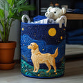 Encanto del Golden Retriever | Cesto de Almacenaje Acolchado