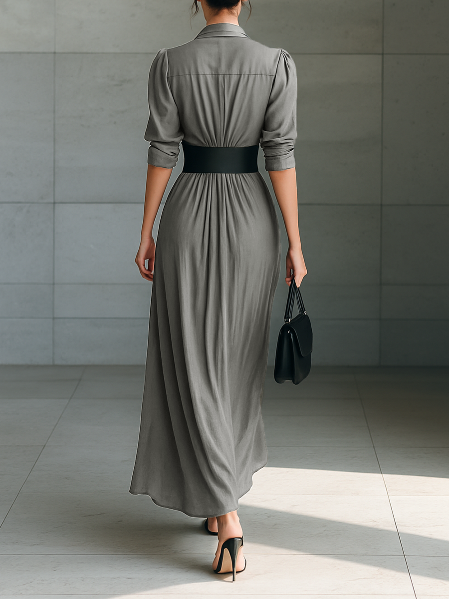 AITANA | Vestido Largo Plisado