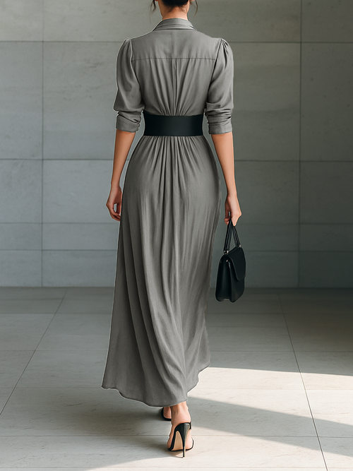 AITANA | Vestido Largo Plisado