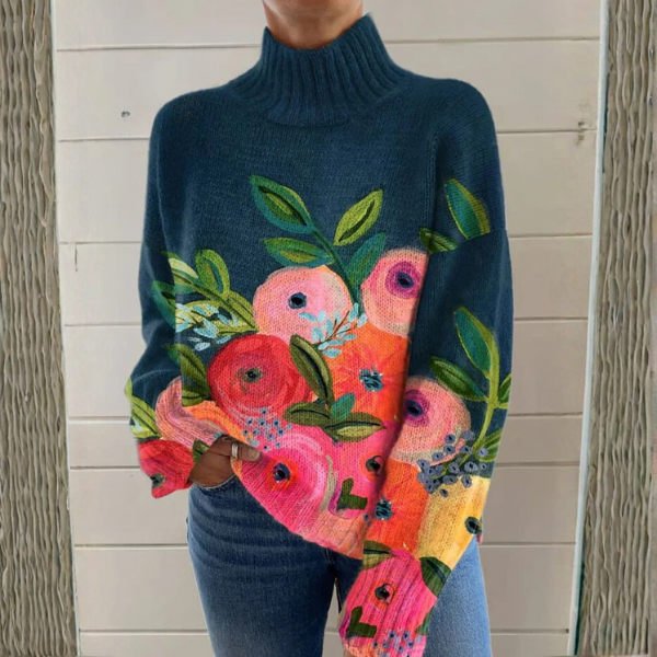 CALYX | Jersey Floral de Cuello Alto