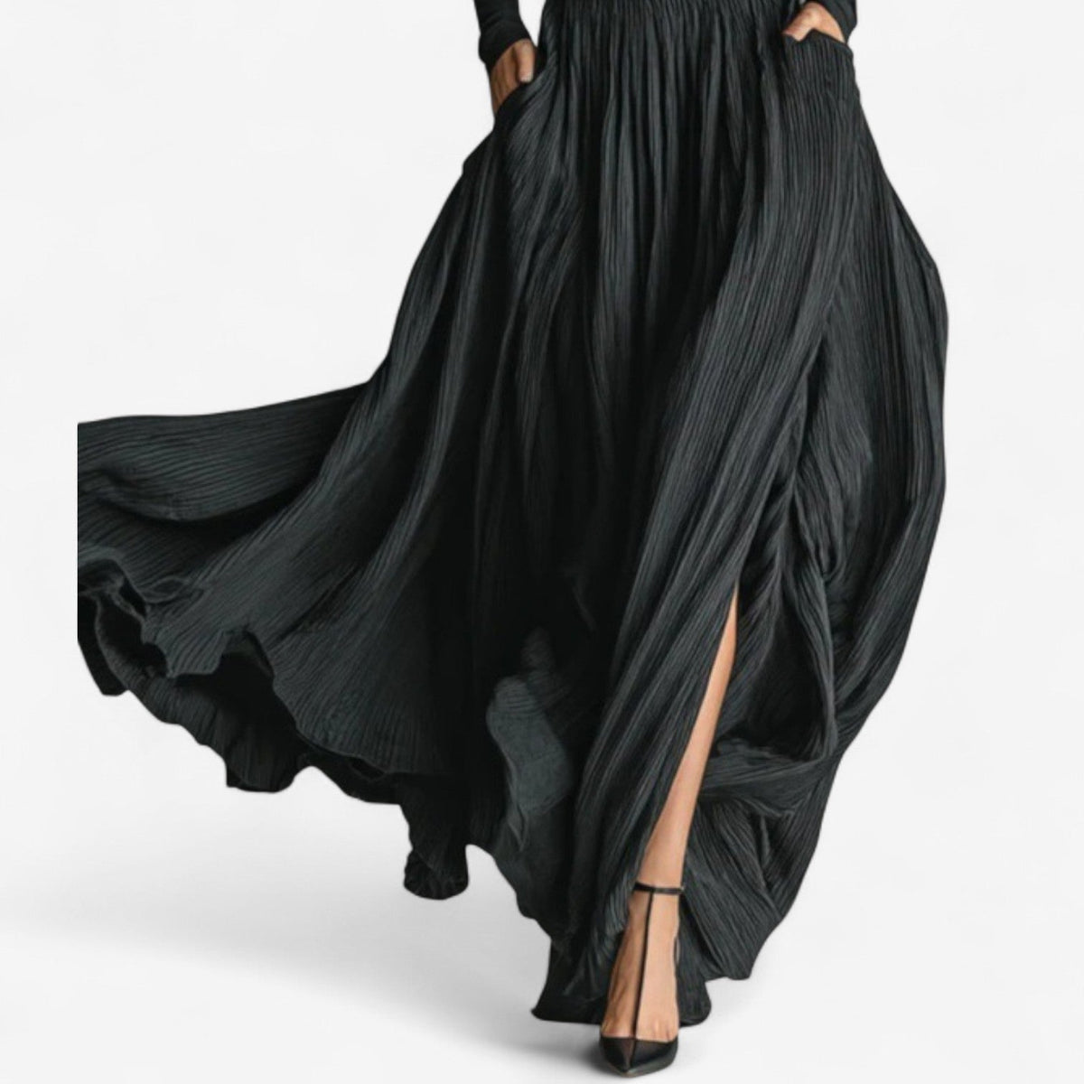 RACHEL | Vestido Maxi de Cintura Alta