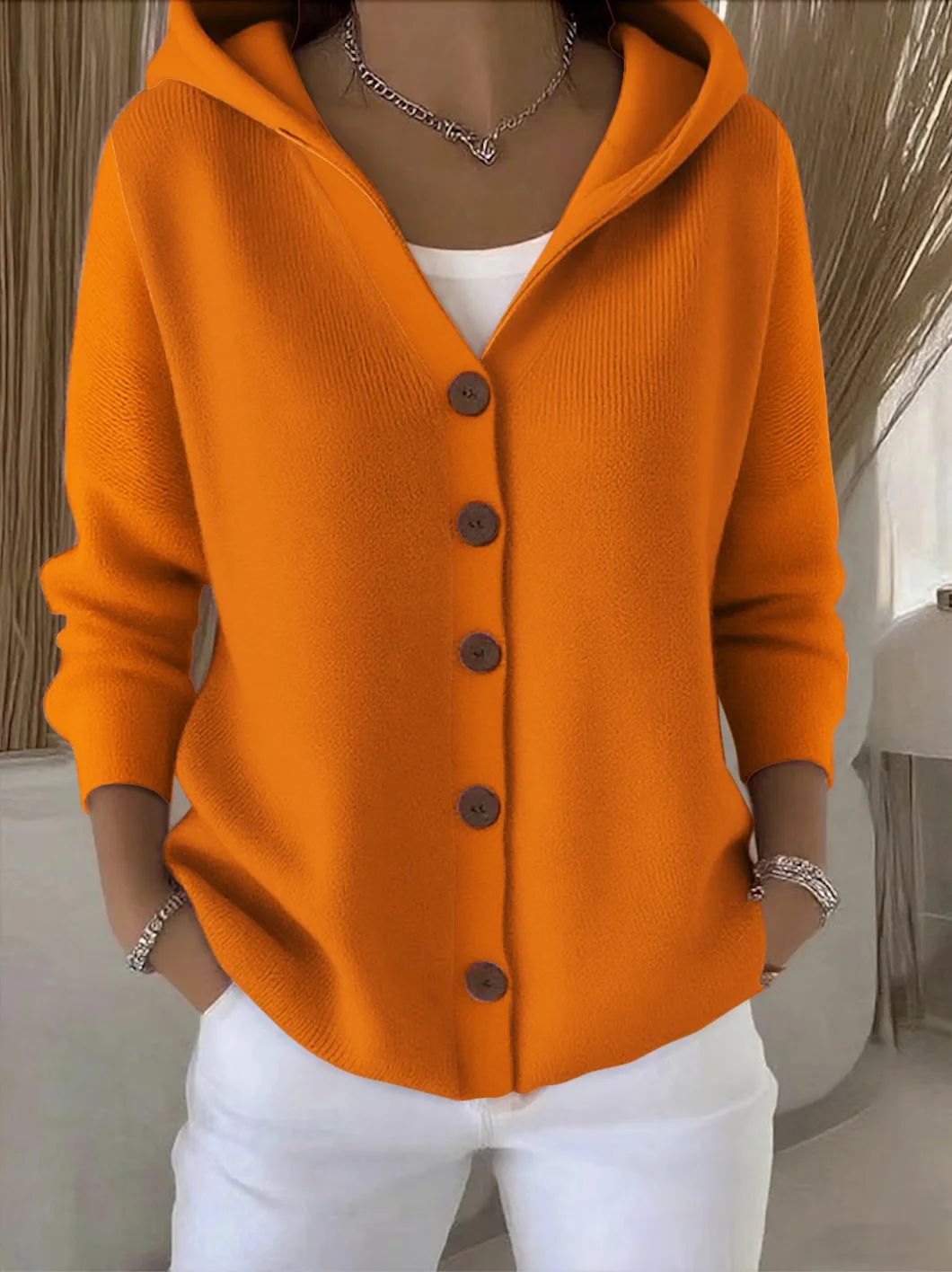 Cárdigan NERINA en color naranja