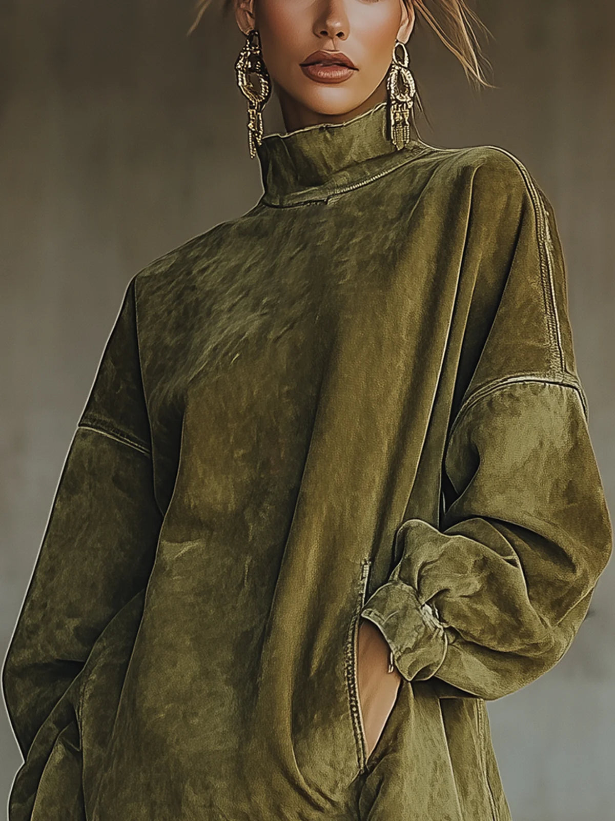 GRAZIELLA | Vestido de Cuello Alto con Flecos