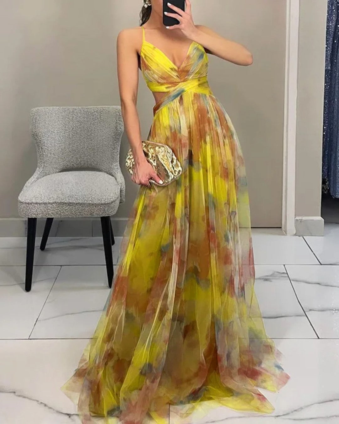 CRISTINA | Vestido Maxi Elegancia Floral
