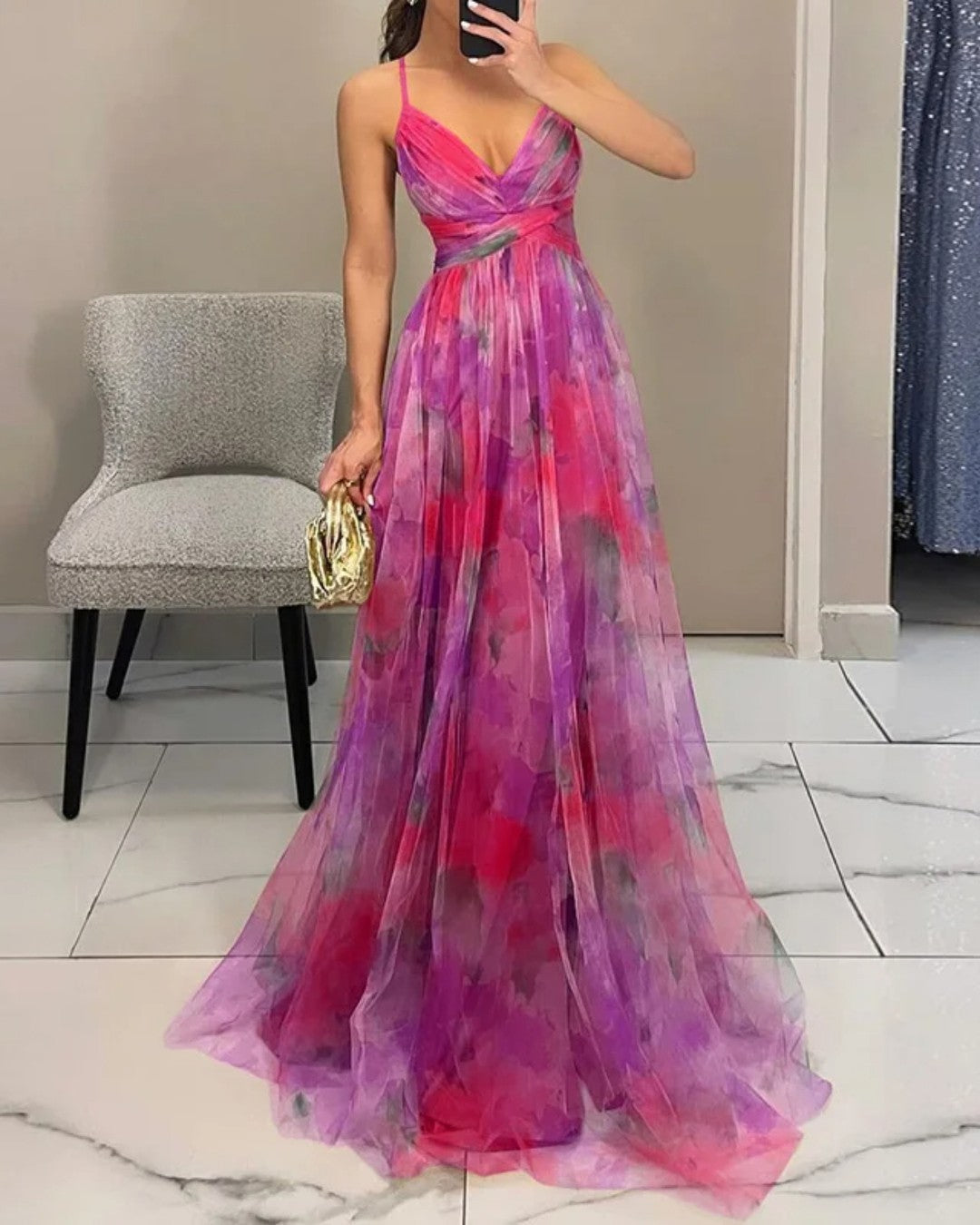 CRISTINA | Vestido Maxi Elegancia Floral