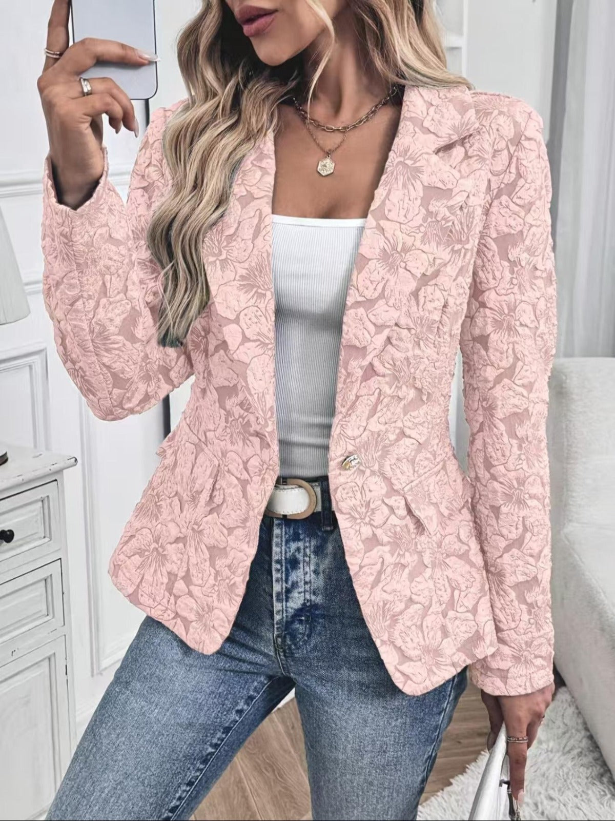 CASSANDRA | Blazer Jacquard Paisley Entallado