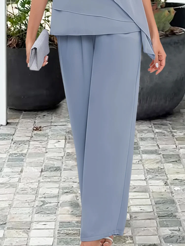 NINON | Conjunto de Blusa Asimétrica y Pantalón Ancho