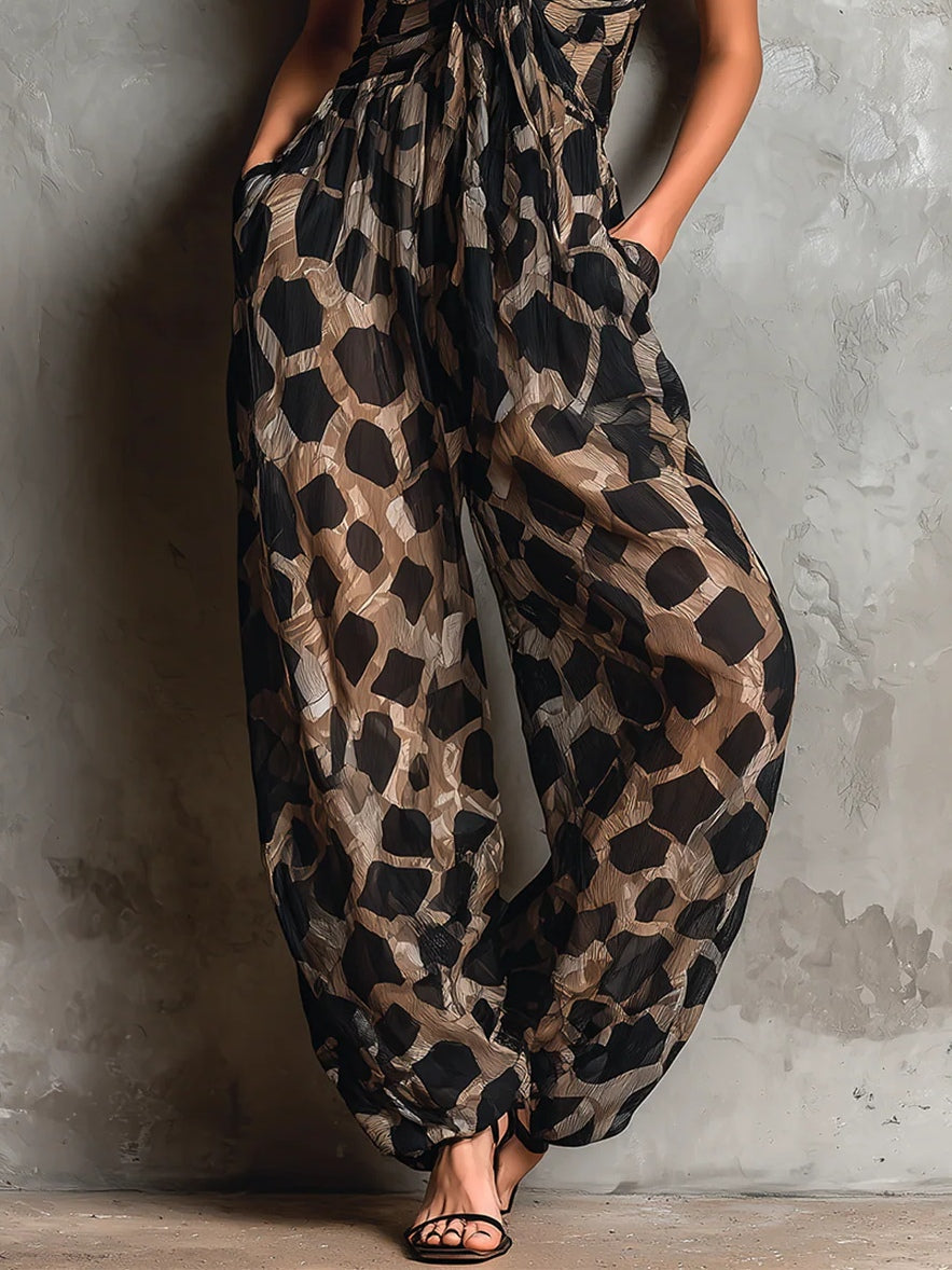 SHEREZADE | Mono Ancho de Gasa con Estampado Animal