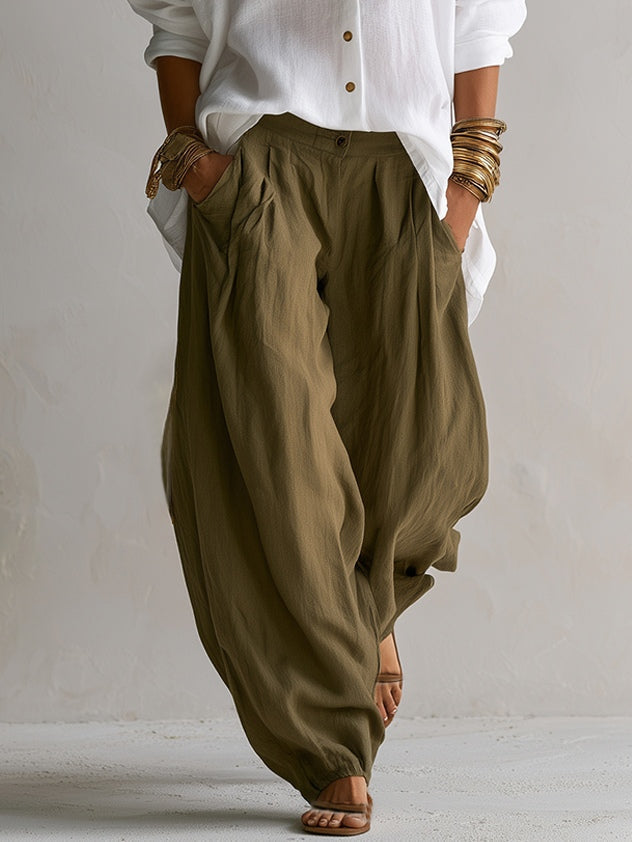 CAPUCINE | Conjunto de Camisa Amplia y Pantalón Bombacho