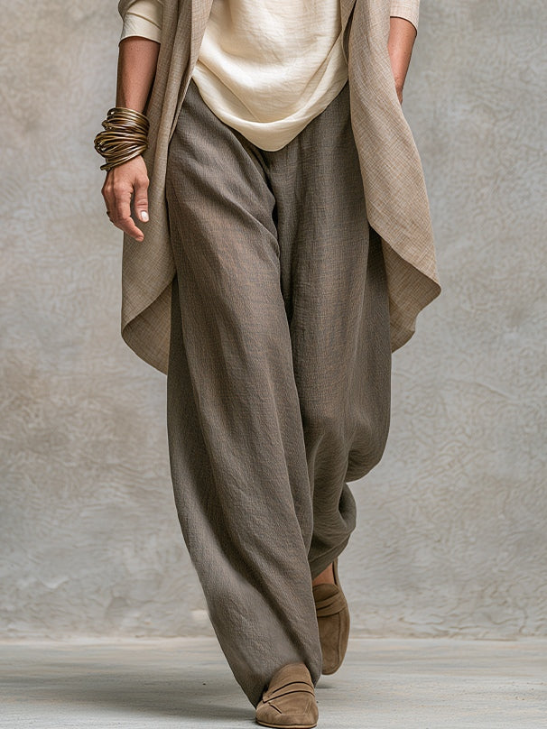 PRUDENCE | Conjunto Beige de Tres Piezas con Palazzo