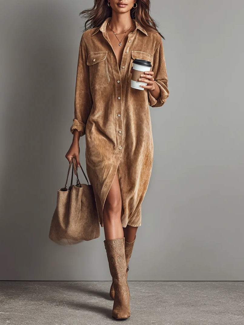 ZULE | Vestido Midi con Doble Bolsillo