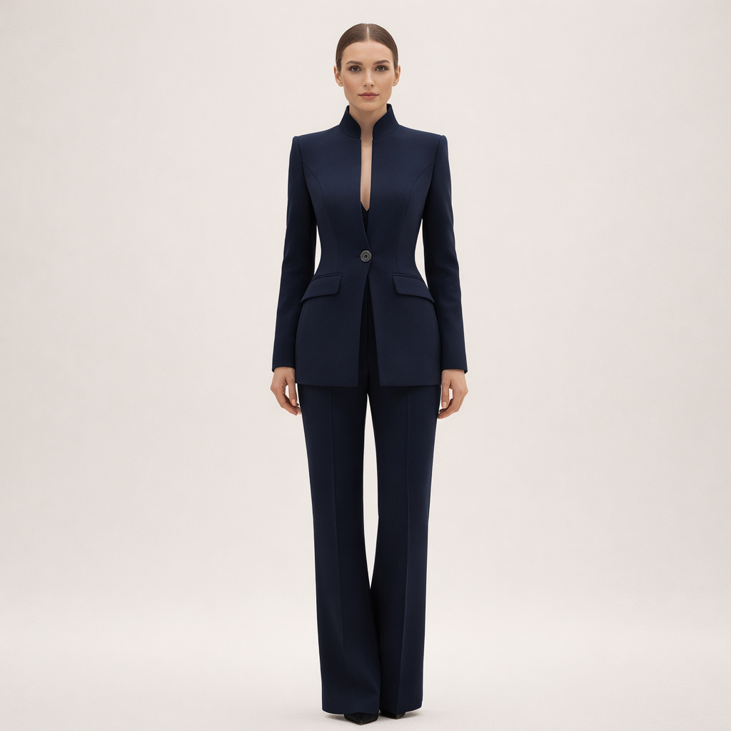 VESNA | Traje de Blazer y Pantalón Ancho