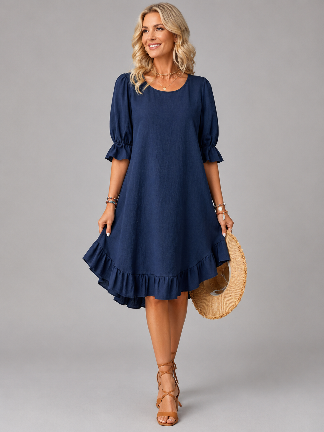 ELIANA | Vestido Cómodo con Bajo de Volante