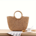 QUERALT | Bolso de Media Luna Trenzado Color Coñac