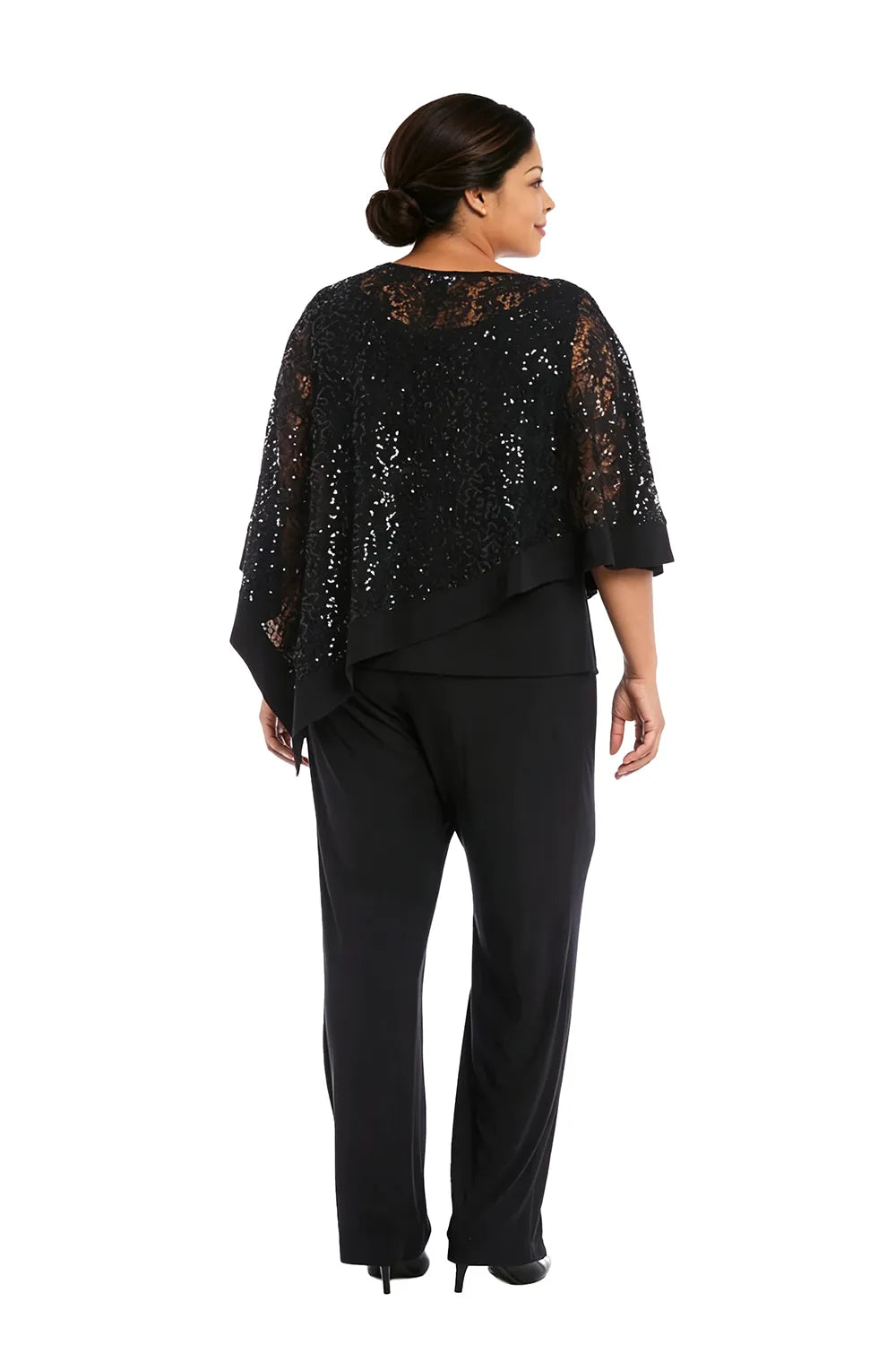 ASTRID | Conjunto de Capa con Lentejuelas y Pantalón Recto